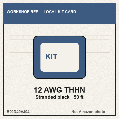 Cerrowire 12 AWG Stranded THHN, Black, 50 ft